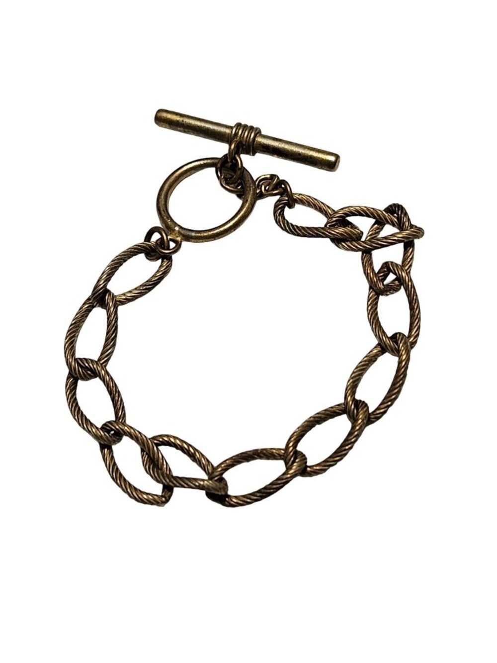 Vintage Chain Link Bracelet Gold Tone Classic Steampunk Fashion Jewelry Women